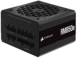 Corsair RM850e (2023) Fully Modular Low-Noise ATX Power Supply - ATX 3.0 &amp; PCIe 5.0 Compliant - 105°C-Rated Capacitors - 80 Plus Gold Efficiency - Modern Standby Support - Black