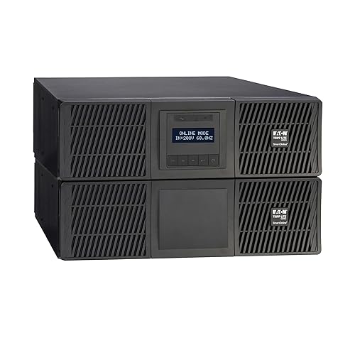Eaton Tripp Lite SU6000RTFMB UPS 6000VA / 5400W, 208V with 120V Stepdown Transformer, Maintenance Switch, 21 Outlets, 6U Rack Mount, Network Card, Extended Run, 2-Year Warranty, $250,000 Insurance Transformer + Switch UPS 6000VA