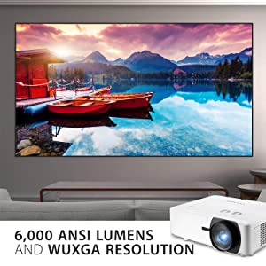ViewSonic LS920WU 6000 Lumens WUXGA Laser Projector for 300 Inch Screen, Dual HDMI, 4K HDR/HLG Support, 1.6X Optical Zoom for Business and Education