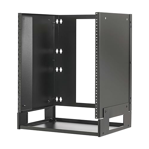 Tripp Lite 12U Wall Mount Bracket Rack Enclosure for Small Switches and Patch Panels, 14.75 inches Deep, Hinged Door for Equipment Access, 5-Year Warranty (SRWO12UBRKTSHEL)