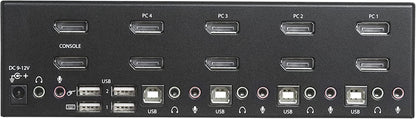 StarTech.com DisplayPort KVM - 4 Port - 4K 60Hz - Dual Monitor KVM - DisplayPort Switch - KVM DisplayPort - Desktop KVM Switch (SV431DPDDUA2)