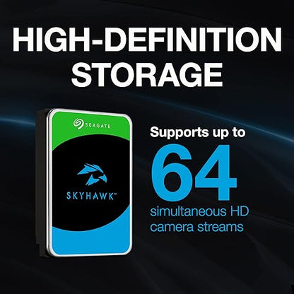 Seagate SkyHawk 6TB Surveillance Internal Hard Drive HDD – 3.5 Inch SATA 6GB/s 256MB Cache for DVR NVR Security Camera System with Drive Health Management – Frustration Free Packaging (ST6000VXZ01) 6TB Surveillance Drive