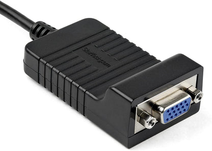 StarTech.com DisplayPort to VGA Adapter - Active DP to VGA Converter - 1080p Video - Durable - DP/DP++ Source to VGA Monitor Cable Adapter Dongle - DP 1.2 to VGA - Latching DP Connector (DP2VGA) 3 inches