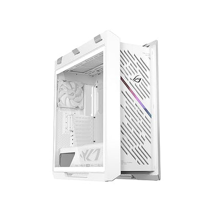 ASUS ROG Strix Helios II White Edition EATX mid-Tower Gaming PC case, with Dual Tempered Glass Side Panels, Support for GPUs up to 450mm Long, Graphics Card Braces