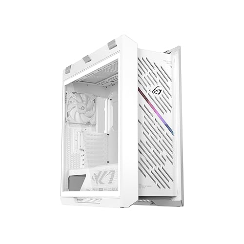 ASUS ROG Strix Helios II White Edition EATX mid-Tower Gaming PC case, with Dual Tempered Glass Side Panels, Support for GPUs up to 450mm Long, Graphics Card Braces