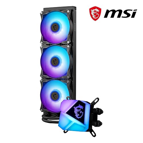 MSI MAG CoreLiquid C360 - AIO ARGB CPU Liquid Cooler - 360mm Radiator - LGA 1700 Ready - Triple 120mm ARGB PWM Fans