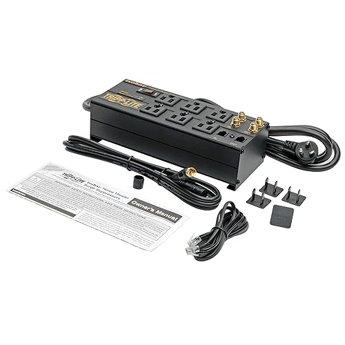 Tripp Lite ISOBAR6DBS 6-Outlet Isobar Premium Protector/Suppressor, 2850 Joules, Tel/Coax 6-Outlet with Tel/Coax/Modem