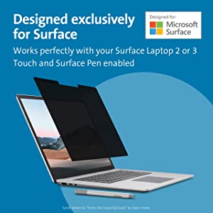 Kensington MagPro Elite Magnetic Privacy Screen for Surface Laptop 5/4/3/2/1 13.5” (K50728WW)