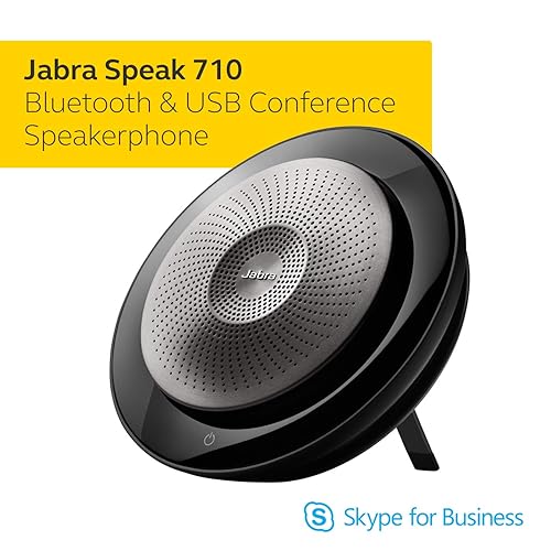 Jabra Speak 710 MS Wireless Bluetooth Speaker for Softphones and Mobile Phones – Easy Setup, Portable Speaker for Holding Meetings Anywhere with Immersive Sound, MS Optimized Speak 710 Skype Optimized