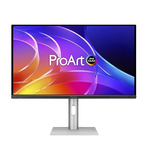 ASUS ProArt Display 27" 4K OLED USB-C Professional Monitor (PA279CDV) – QD-OLED, 120Hz, HDR10, 99% DCI-P3, ?E < 1.5, Calman Verified, USB-C (96W PD), Auto KVM, Ergonomic Stand, Mac, 3yr Warranty 27" 4K OLED 120Hz KVM PA279CDV