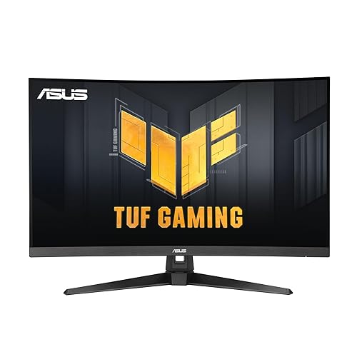 ASUS TUF Gaming 31.5” 1440P Curved HDR Gaming Monitor (VG32WQ3B) – QHD (2560 x 1440), 180Hz, 0.5ms, 1500R, Extreme Low Motion Blur, FreeSync, 90% DCI-P3, Shadow Boost, DisplayWidget