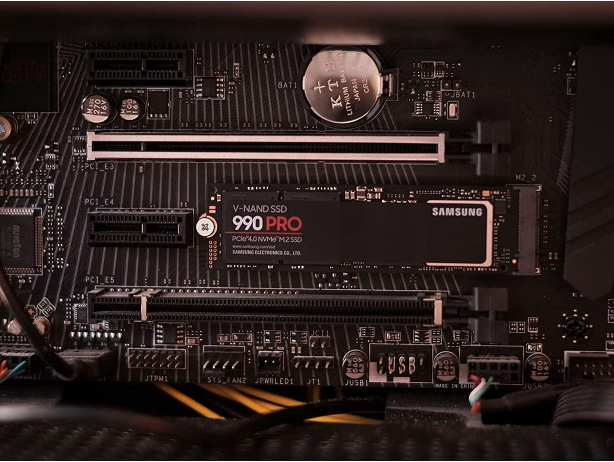 SAMSUNG 990 PRO SSD 1TB PCIe 4.0 M.2 Internal Solid State Hard Drive, Fastest Speed for Gaming, Heat Control, Direct Storage and Memory Expansion for Video Editing, Heavy Graphics, MZ-V9P1T0B/AM
