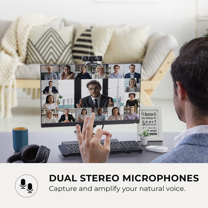 AVerMedia PW315 Webcam - 1080p HD Wide Angle Camera for Video Conferencing, Online Teaching, and Streaming