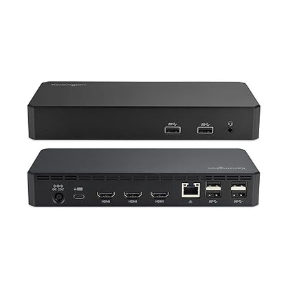 Kensington SD4760P 11-in-1 USB-C Docking Station Triple Monitor DisplayLink Docking Station, 3xHDMI, 100W Charging for Laptop, 6xUSB A, Ethernet, Audio, for Mac and Windows Driver Require K33622NA