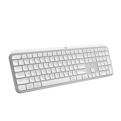 Logitech MX Keys S Wireless Keyboard, Low Profile, Fluid Precise Quiet Typing, Programmable Keys, Backlighting, Bluetooth, USB C Rechargeable, for Windows PC, Linux, Chrome, Mac - Pale Grey MX Keys S (NEW) Pale Grey