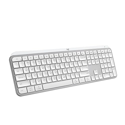 Logitech MX Keys S Wireless Keyboard, Low Profile, Fluid Precise Quiet Typing, Programmable Keys, Backlighting, Bluetooth, USB C Rechargeable, for Windows PC, Linux, Chrome, Mac - Pale Grey MX Keys S (NEW) Pale Grey