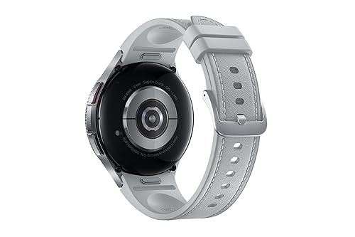 Samsung Galaxy Watch6 Classic, Silver, Bluetooth, 47 mm, Sleep Coaching, ECG, Heart Monitor, Fall Detection, SOS, Fitness Tracker, Camera Access, Digital Wallet (CAD Version and Warranty) Silver 47mm Classic Watch Only