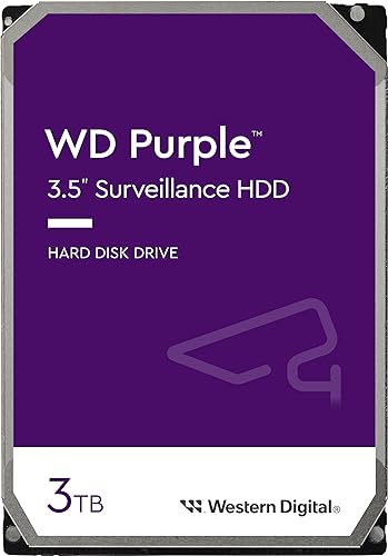 Western Digital 3TB WD Purple Surveillance Internal Hard Drive HDD - SATA 6 Gb/s, 256 MB Cache, 3.5 - WD33PURZ 256 MB Cache 3TB