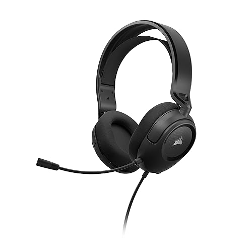 CORSAIR HS35 v2 Multiplatform Wired Gaming Headset – Flexible Omni-Directional Microphone – Universal 3.5mm Connection – PC, Mac, PS5, PS4, Xbox, Nintendo Switch, Mobile – Carbon v2 Stereo