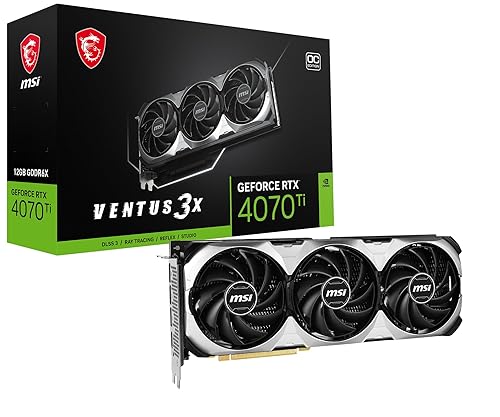 MSI Gaming GeForce RTX 4070 Ti 12GB GDRR6X 192-Bit HDMI/DP Nvlink Tri-Frozr 3 Ada Lovelace Architecture Graphics Card (RTX 4070 Ti Ventus 3X E 12G OC)