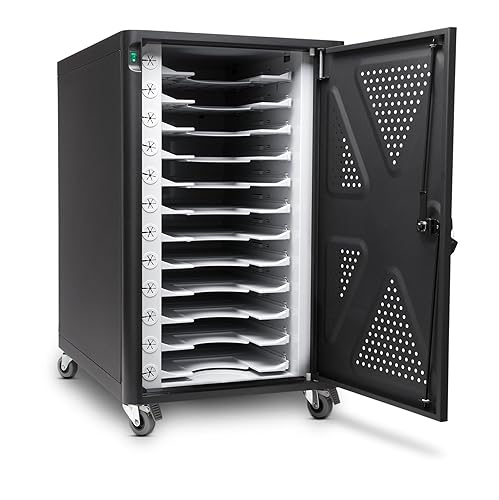 Kensington AC12 Security Charging Cabinet for Tablets, Chromebooks, and 2 in 1 Laptops (K64415NA)