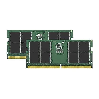 Kingston Branded Memory 64GB DDR5 5200MT/s SODIMM (Kit of 2) KCP552SD8K2-64 Notebook Memory 64GB 5200MT/s DDR5 SODIMM 2RX8 1.1V