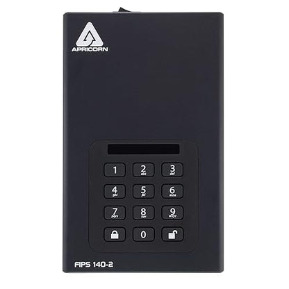 Apricorn Aegis Desktop 2 TB FIPS 140-2 Validated 256-Bit Encrypted Hard Drive (ADT-3PL256F-2000)