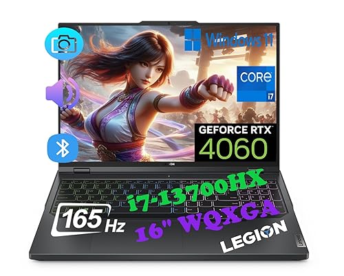 Lenovo Legion Pro 5i Gaming Laptop, Intel 16-Core i7-13700HX, 16" WQXGA 165Hz IPS Display, NVIDIA GeForce RTX 4060, 32GB DDR5 1TB SSD, Windows 11 Home