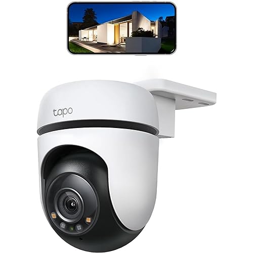 TP-Link Tapo 2K QHD Pan/Tilt Outdoor Wired Security Wi-Fi Camera, 360° Visual Coverage, Full-Color Night Vision Up to 98ft, Smart Motion Tracking, Person Detection,Physical Privacy Mode(Tapo C510W) 2K QHD w/Color Night Vision, Pan/Tilt