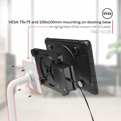 CTA Digital: Inductive Charging Case for iPad 8th 10.2-Inch, iPad Pro 10.5-Inch, iPad Air 4, and More - Black