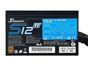 Seasonic S12III 650 SSR-650GB3 650W 80+ Bronze ATX12V &amp; EPS12V Direct Cable Wire Output Smart &amp; Silent Fan Control Power Supply