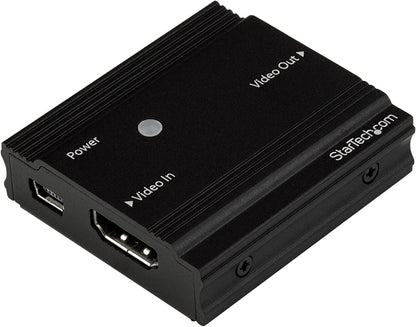 StarTech.com 115 ft. (35 m) 4K HDMI Extender - HDMI Extender - Up To 4K60 - Amplifier/Booster - HDMI to HDMI Booster (HDBOOST4K) , Black