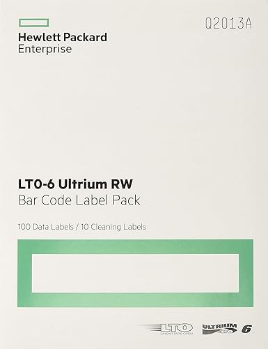 HPE LTO-6 Ultrium Re-writable Bar Code Label Pack - 110 Label