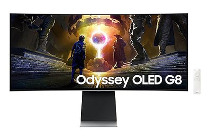 SAMSUNG 34-Inch Curved OLED Odyssey G8 Gaming Monitor Ultra WQHD 175 Hz Refresh Rate (LS34DG850SNXZA) -[Canada Version] (2024)