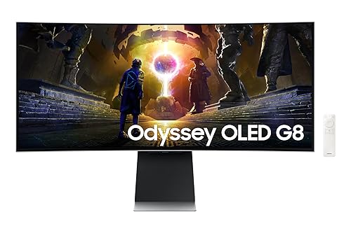 SAMSUNG 34-Inch Curved OLED Odyssey G8 Gaming Monitor Ultra WQHD 175 Hz Refresh Rate (LS34DG850SNXZA) -[Canada Version] (2024)