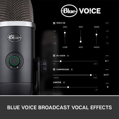 Logitech for Creators Blue Yeti X USB Microphone for PC, Podcast, Gaming, Streaming, Studio, Computer Mic - Blackout