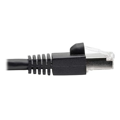 Tripp Lite Cat6a Ethernet Cable (M/M), Shielded Cat6a Cable, STP Network Patch Cable, 10 Gbps, PoE, Black, 35 ft. (N262-035-BK) Black 35 ft
