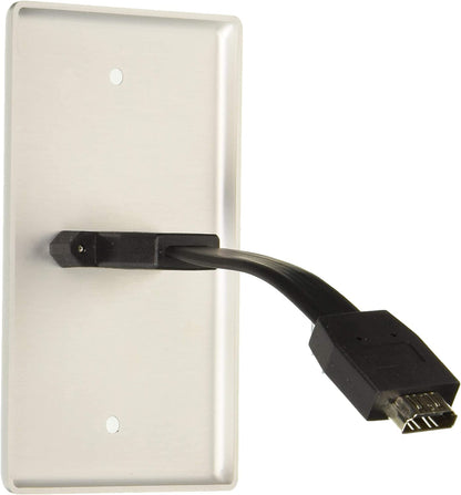 C2g/ cables to go C2G 39870 HDMI Pass Through Single Gang Wall Plate, Brushed Aluminum HDMI Single Gang Wall Plate Brushed Aluminum