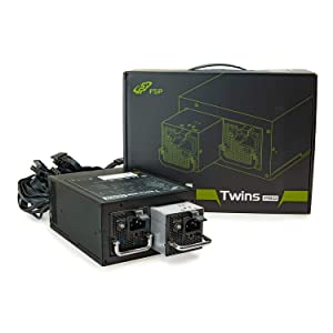 FSP Twins Pro ATX PS2 1+1 Dual Module 500W Efficiency =90% Hot-swappable Redundant Digital Power Supply with Guardian Monitor Software (Twins Pro 500), FSP500-50RAB