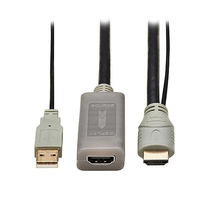 Tripp Lite 4K HDMI Extender Extension Cable 20 Feet with Active Repeater, Male-to-Female Adapter, 60Hz HDR 4:4:4, Plug and Play, HDCP 2.2, TAA Compliant, 3-Year Warranty (P569-020-MF-ACT)