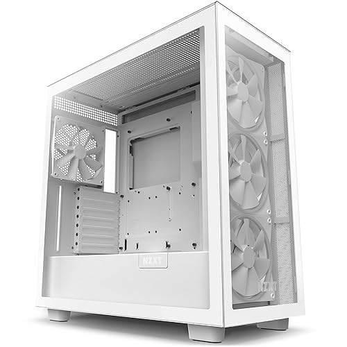 NZXT H7 Elite - CM-H71EW-01 - ATX Mid Tower PC Gaming Case - Front I/O USB Type-C Port - Quick-Release Tempered Glass Side Panel - White