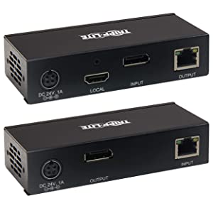 Tripp Lite DisplayPort Over Cat6 Extender Kit KVM Support USB 4K PoC TAA (B127-1A1-BDBD)