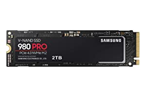 SAMSUNG 980 PRO SSD 2TB PCIe NVMe Gen 4 Gaming M.2 Internal Solid State Drive Memory Card, Maximum Speed, Thermal Control, MZ-V8P2T0B 2TB 980 PRO