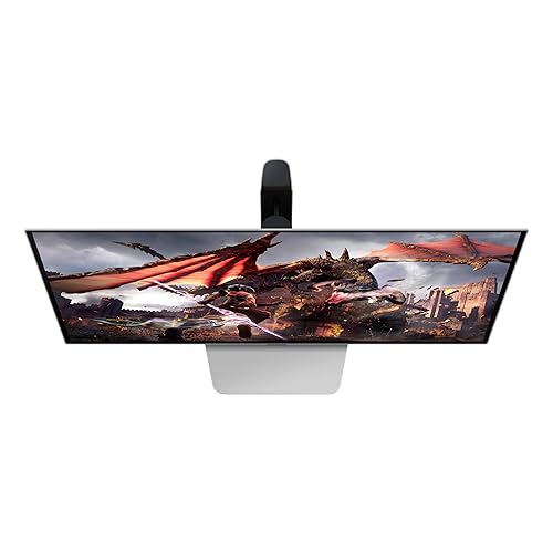 Samsung 32 Inch G8 OLED Silver G-Sync Compatible Gaming Monitor with 240 Hz Refresh Rate, 0.03 ms, AI Powered Gaming Hub- (LS32DG802SNXZA) [Canada Version] (2024) 2024 model 32 Inch Smart OLED