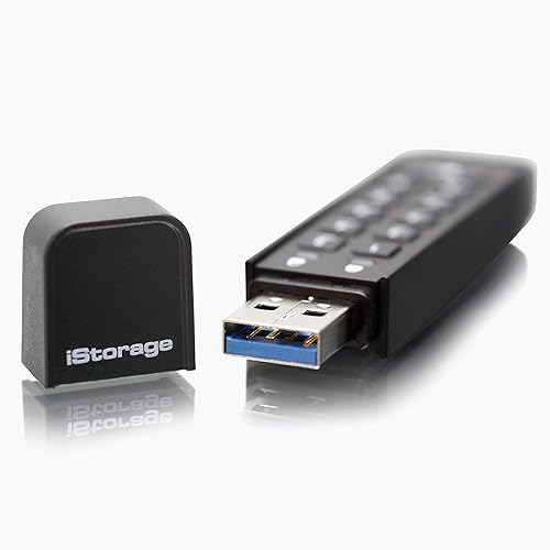 iStorage datAshur Personal2 256-bit 64GB USB 3.0 secure encrypted flash drive IS-FL-DAP3-B-64 64GB, black