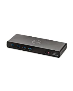 VisionTek VT4000 Universal Dual 4K Laptop Monitor Docking Station, Dual UHD Video, HDMI, DisplayPort, USB 3.0, USB-C, RJ45 Ports, for Mac &amp; Windows (901005), Black