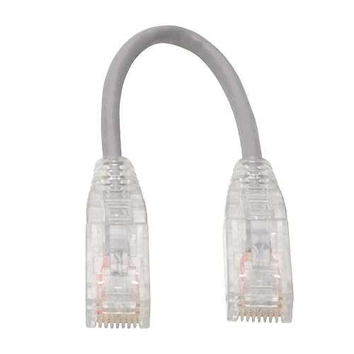 Tripp Lite 8in Cat6 Gb Snagless Molded Slim Utp Patch Cable Rj45 Gray