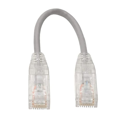 Tripp Lite 8in Cat6 Gb Snagless Molded Slim Utp Patch Cable Rj45 Gray