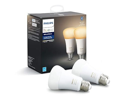 Philips Hue White Ambiance A19 2 Pack with Bluetooth