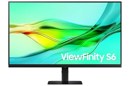 Samsung 32 inch Viewfinity QHD S6 Series Business Monitor with 100Hz Refresh Rate, 1.07 Billion Colors, USB C, Ergonomic Design, 3-Year Warranty - LS32D604UENXGO [Canada Version](2025)